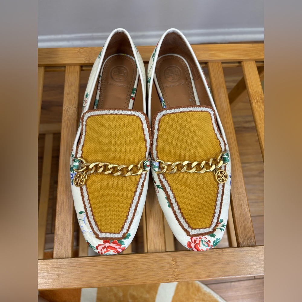 Tory Burch chain loafers